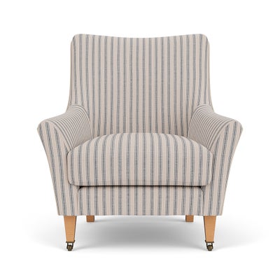 Armchair - Indigo - Kingham Stripe