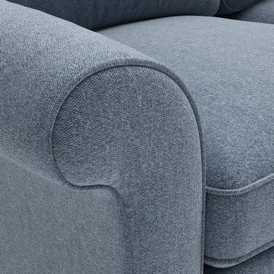 Sofa Bed Large 2 Seater - Indigo - Rustic weave