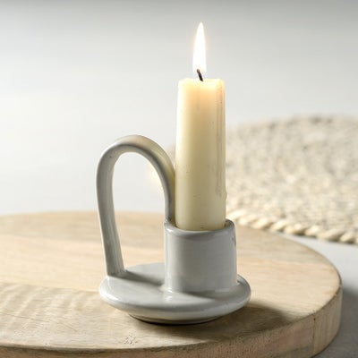 Wee Willy Winky Candle Holder - Milk White