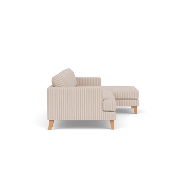 Chaise Large Right Hand - Flax - Kingham Stripe