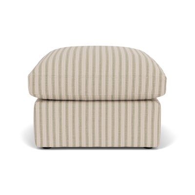 Foot Stool - Sage - Kingham Stripe