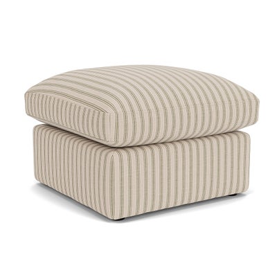 Foot Stool - Sage - Kingham Stripe