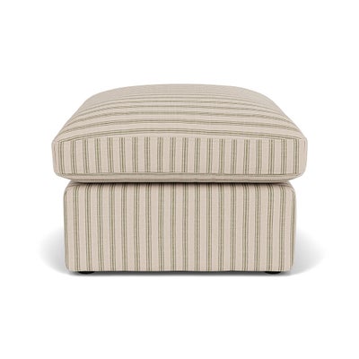 Foot Stool - Sage - Kingham Stripe
