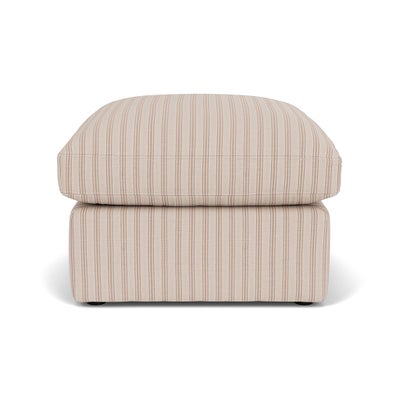 Foot Stool - Flax - Kingham Stripe