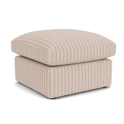 Foot Stool - Flax - Kingham Stripe