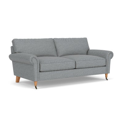 3 Seater - Navy - Herringbone Weave