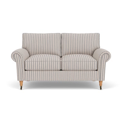 2 Seater Sofa - Indigo - Kingham Stripe
