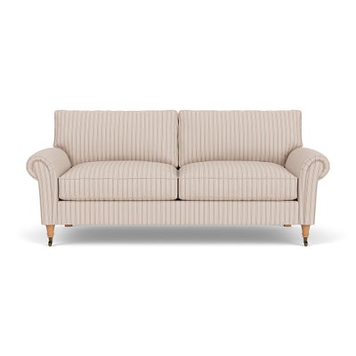 3 Seater Sofa - Flax - Kingham Stripe