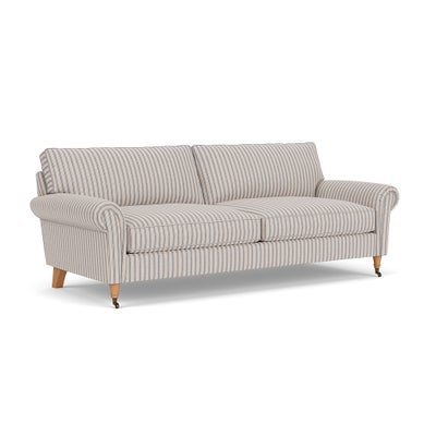 4 Seater Sofa - Indigo - Kingham Stripe