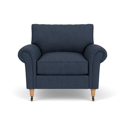 Armchair - Indigo - Luxury Italian Linen