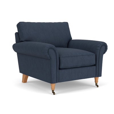 Armchair - Indigo - Luxury Italian Linen