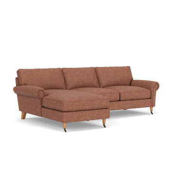 Chaise Large Left Hand - Brick Marl - Aquaclean Oxford