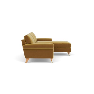 Chaise Large Right Hand - Mustard - Matt Velvet