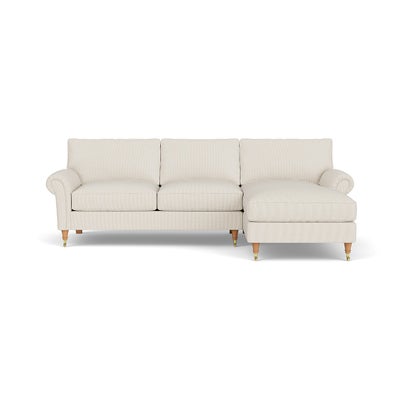 Chaise Large Right Hand - Natural - Broadway Stripe