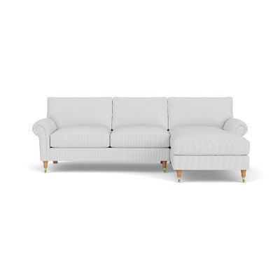 Chaise Large Right Hand - Duck Egg - Broadway Stripe