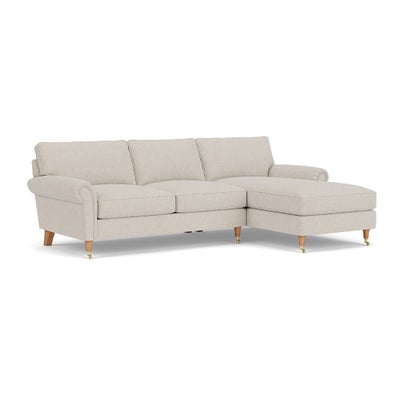 Chaise Large Right Hand - Natural - Aquaclean Oxford