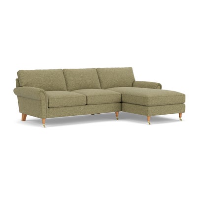 Chaise Large Right Hand - Sage - Aquaclean Oxford