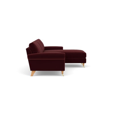 Chaise Large Right Hand - Dark Rosehip - Matt Velvet
