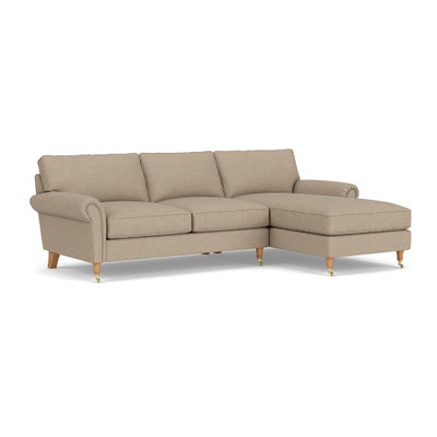 Chaise Large Right Hand - Natural - House Linen Mix