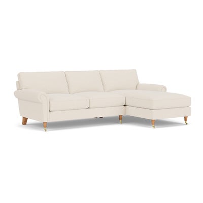 Chaise Large Right Hand - Cream - House Weave