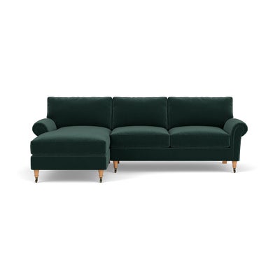 Chaise Large Left Hand - Lake - Matt Velvet