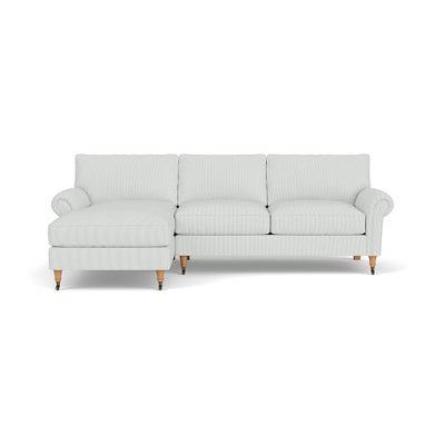Chaise Large Left Hand - Duck Egg - Broadway Stripe