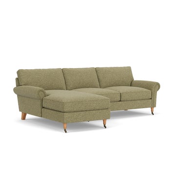 Chaise Large Left Hand - Sage - Aquaclean Oxford