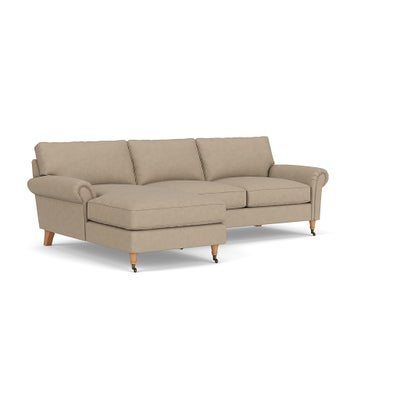 Chaise Large Left Hand - Natural - House Linen Mix