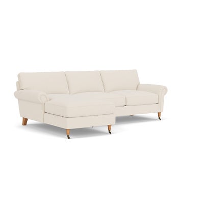 Chaise Large Left Hand - Cream - House Weave