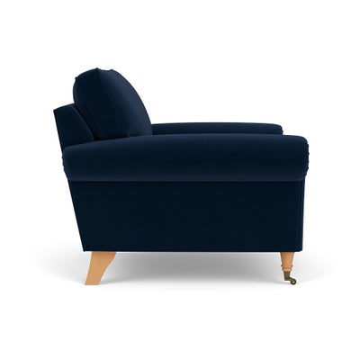 Armchair - Deep blue - Matt Velvet