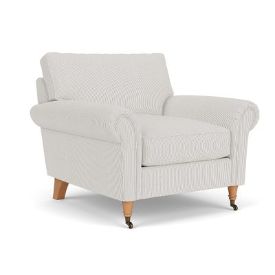 Armchair - Grey - Broadway Stripe