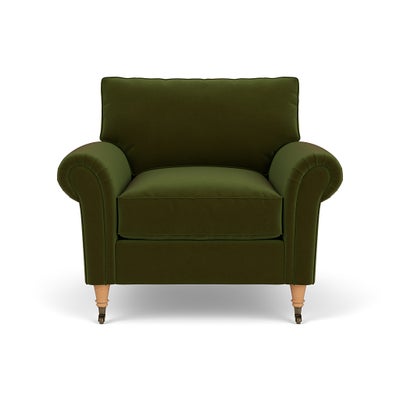 Armchair - Forest Green - Matt Velvet