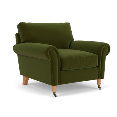 Armchair - Forest Green - Matt Velvet