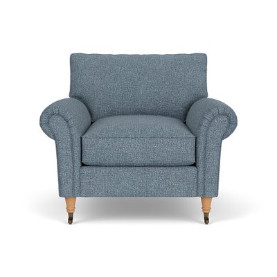 Armchair - Mid Blue - Aquaclean Oxford