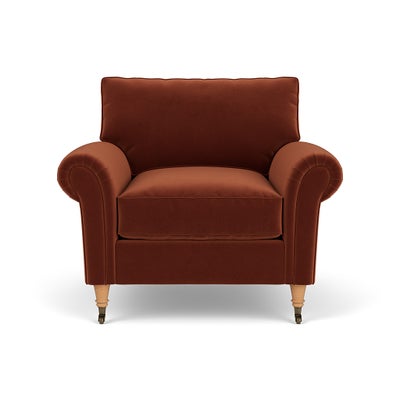 Armchair - Brick - Matt Velvet