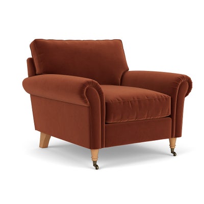 Armchair - Brick - Matt Velvet