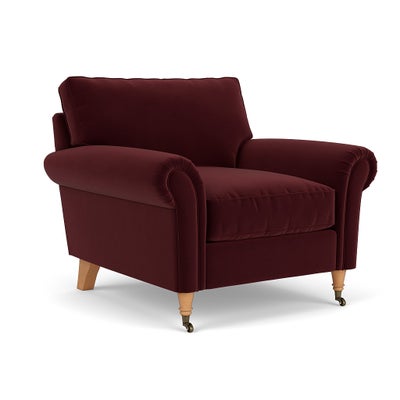 Armchair - Dark Rosehip - Matt Velvet