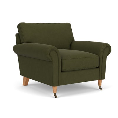 Armchair - Forest Green - House Linen Mix