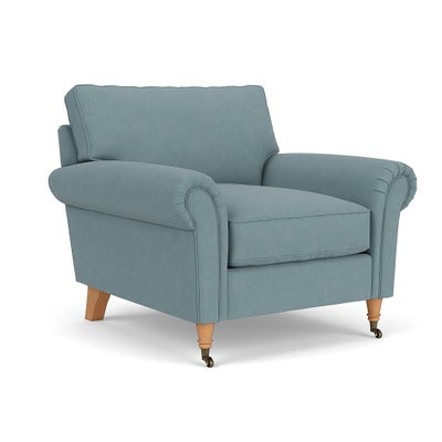 Armchair - Sky blue - House Linen Mix