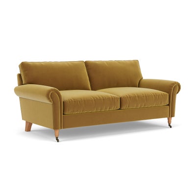 3 Seater - Mustard - Matt Velvet