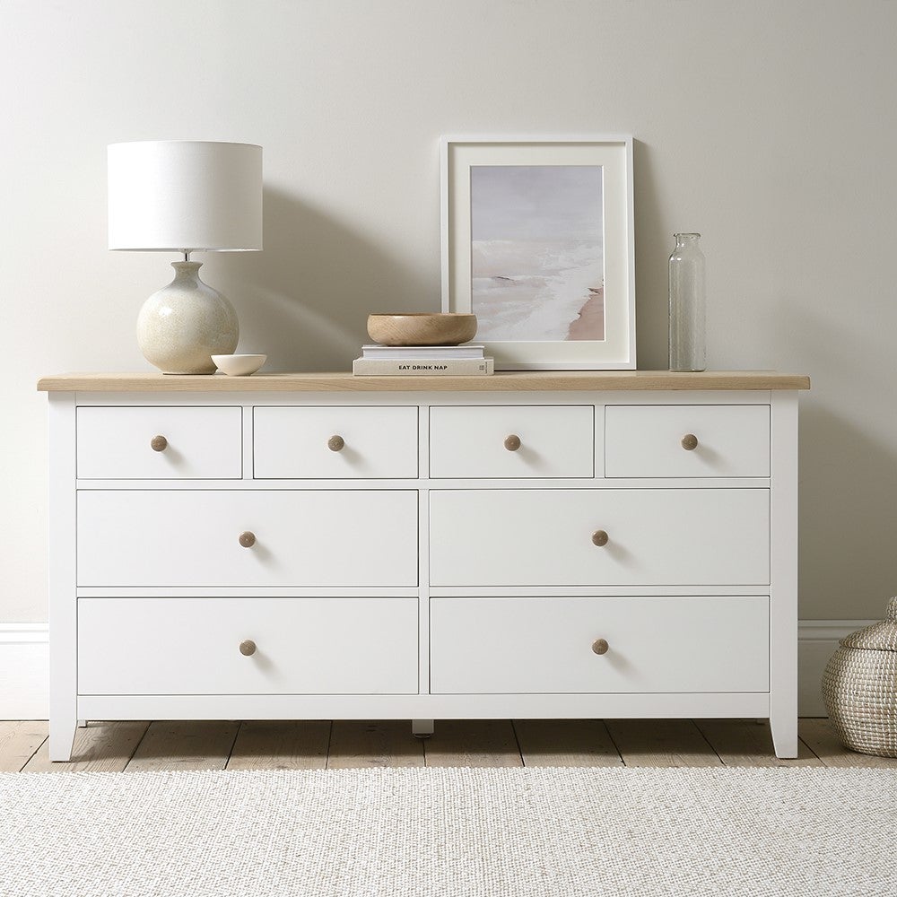 Chester Pure White 8 Drawer Chest