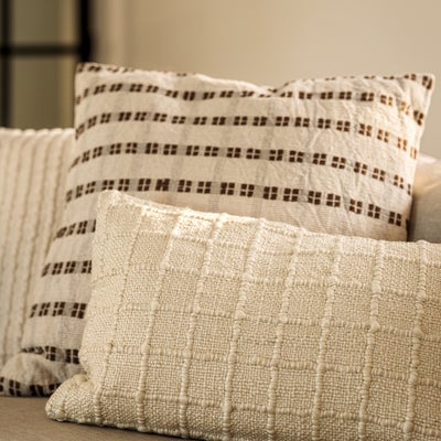 Flush Striped Hand Woven Cushion Spice