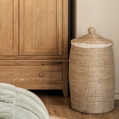 Seagrass Basket With Lid - Large