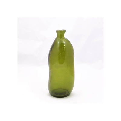 Simplicity Blown Glass Vase 35cm Olive Green