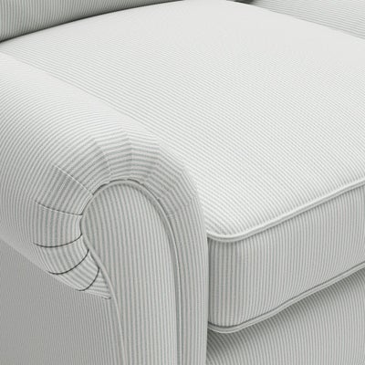 Chaise Large Left Hand - Duck Egg - Broadway Stripe