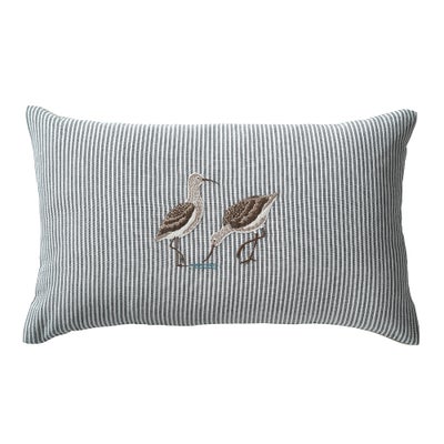 Coastal Bird Stripe Cushion