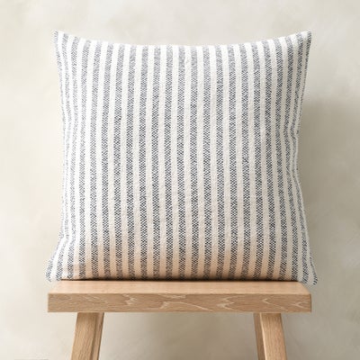 Cecil Cotton Navy Striped Cushion
