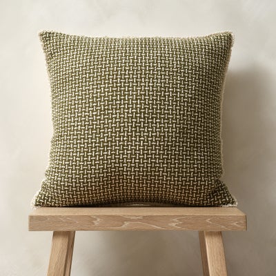 Braid Woven Cotton Cushion Fir