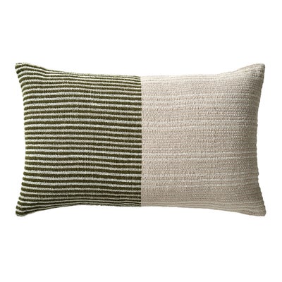 Woven Cotton Stripe Cushion Forest