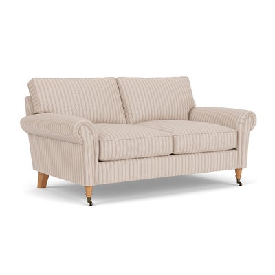Large 2 Seater Sofa - Flax - Kingham Stripe